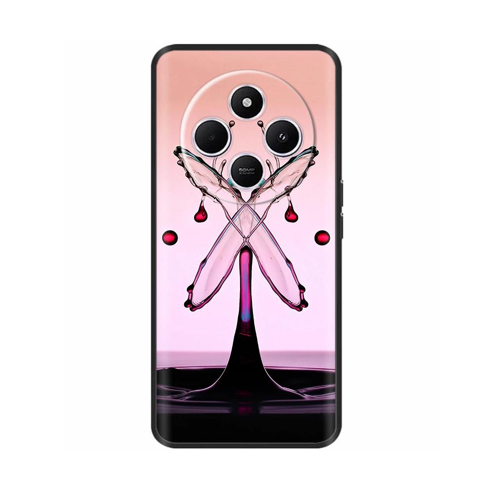 Shockproof Funda For Xiaomi Redmi A4 5G Case 6.88" Soft TPU Silicone Phone Cover For RedmiA4 2024 A 4 Capas Printed Heart Flower