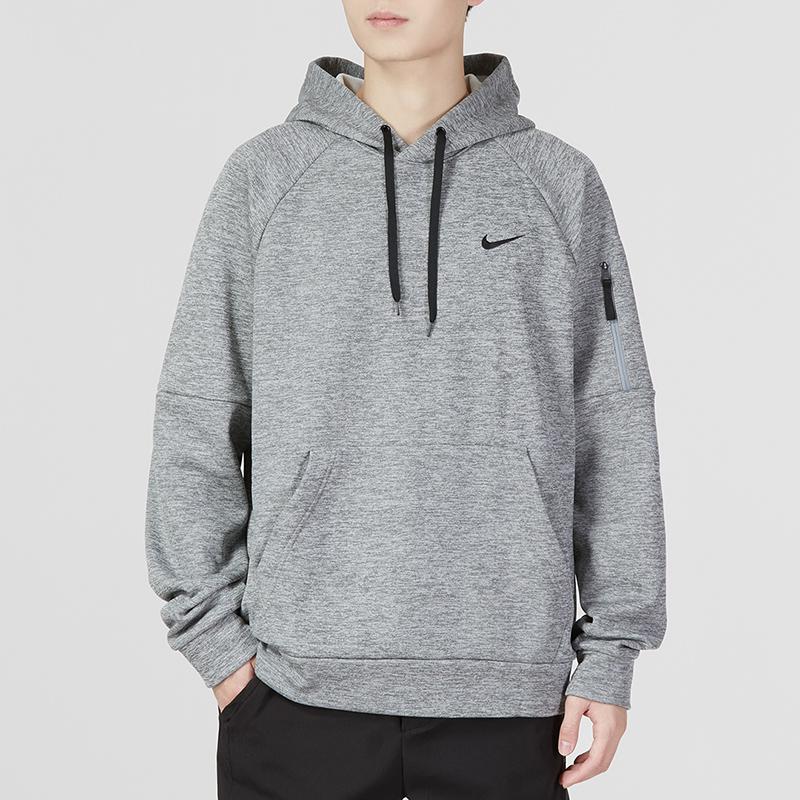 Nike Therma-Fit Hooded Pullover Sweatshirt Men Tops Grey DQ4835-063