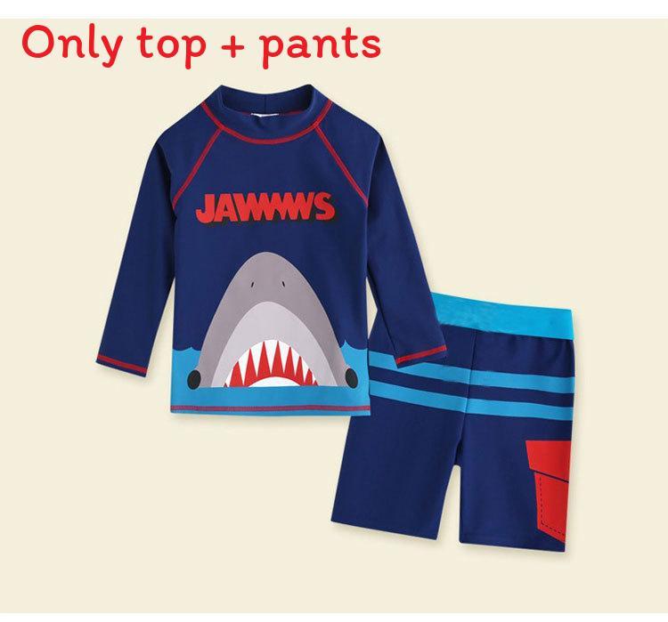 Childrens Swimwear Boys Split Long Sleeve Quickdry Polyester Sun Protection For Water Sports