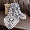 Female Scarf Head Wrap Turban Hijab Square Luxury Fashion Headscarf Shawl Bandana Neckerchief Headband Windproof Print Wraps