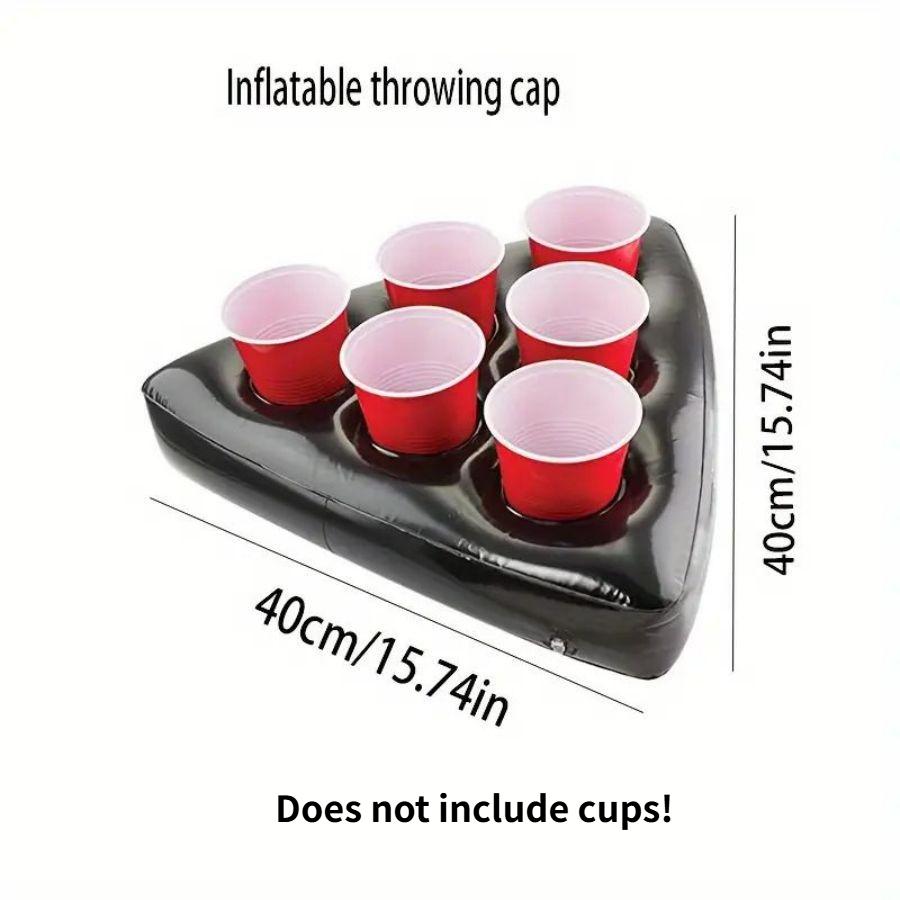 

Надувная треугольная шляпа для игры в бросание пинг-понга, забавный реквизит для бросания, надувной подстаканник для пива, газировки, напитков, захватывающие игрушки для вечеринки чёрный