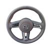 Handgenähtes schwarzes Leder Lenkradbezug für Mazda 3 Axela CX-30 MX-30 Autozubehör