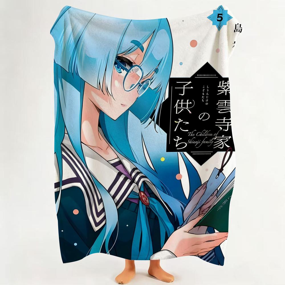 Anime The S Shiunji F Family C Children  Flannel  Blanket Suitable for Sofa Living Room Bedroom