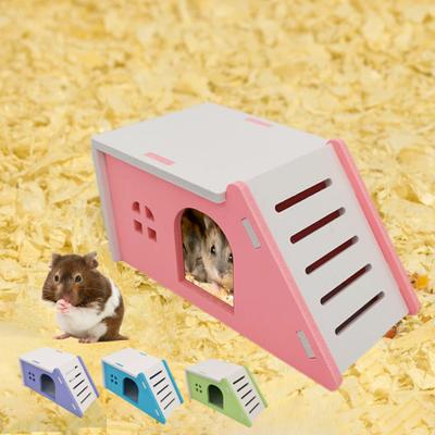 Hamster House Italic Design Breathable Living Villa Guinea-pig Hedgehog Hideout Hut Pet Supplies