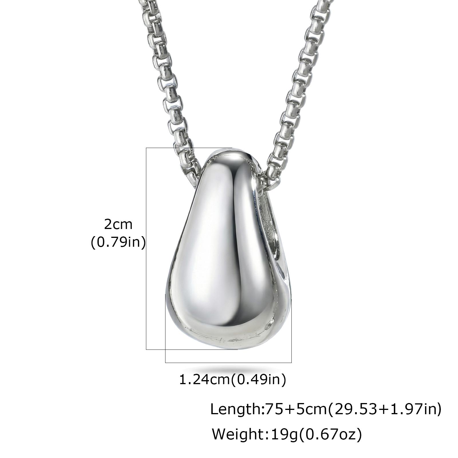 

Vnox Minimalist Style Water Drop Pendant Chain Necklace for Women, Gold Plated Choker Pendant Jewelry Personality Accessories