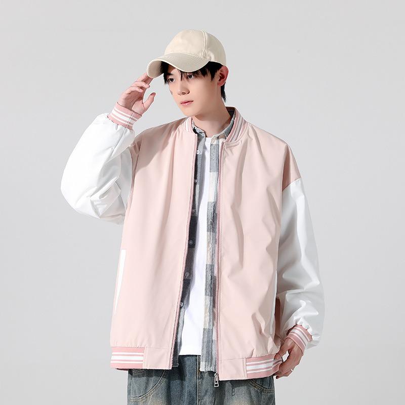 Retro Baseball Jersey Versatile Color Matching Jacket Men's Spring and Autumn New Trendy Brand Loose Top