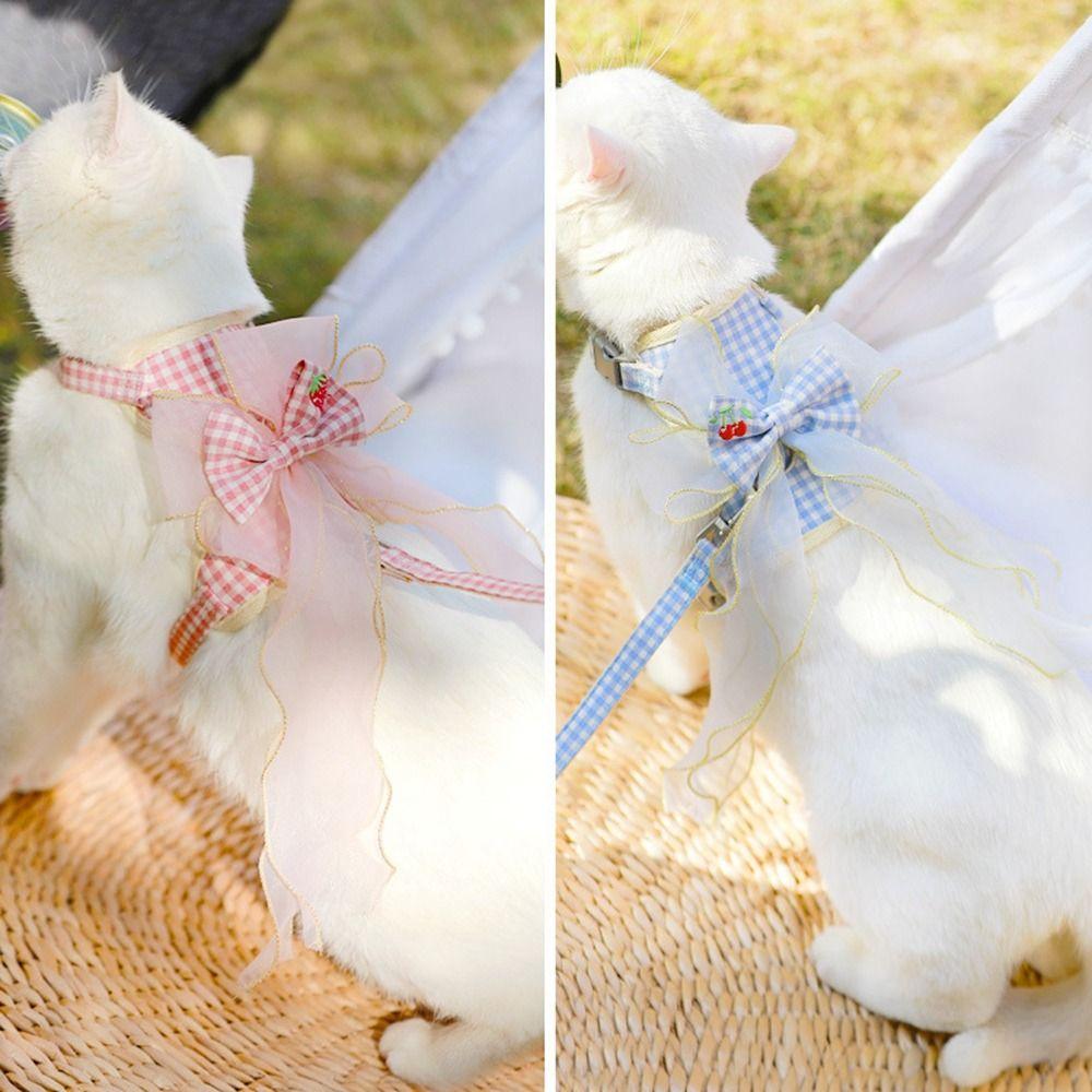 

Durable Walking Lead Bow Dog Collar Pet Dog Harness Dog Chest Vest Dog Breast Strap Traction Rope