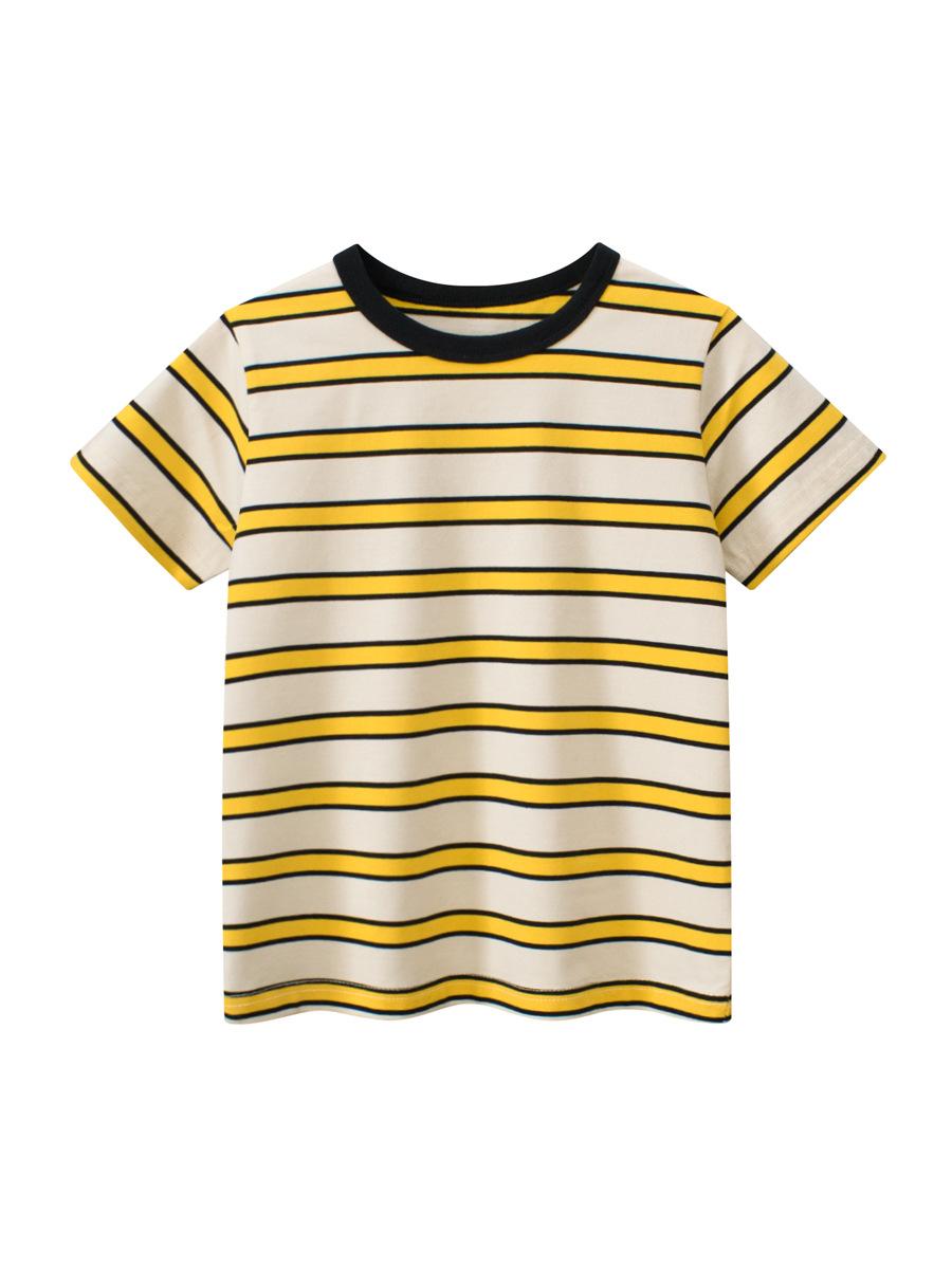

Boys striped short-sleeved T-shirt, summer children s clothing new Korean version half-sleeved top baby clothes 90cm