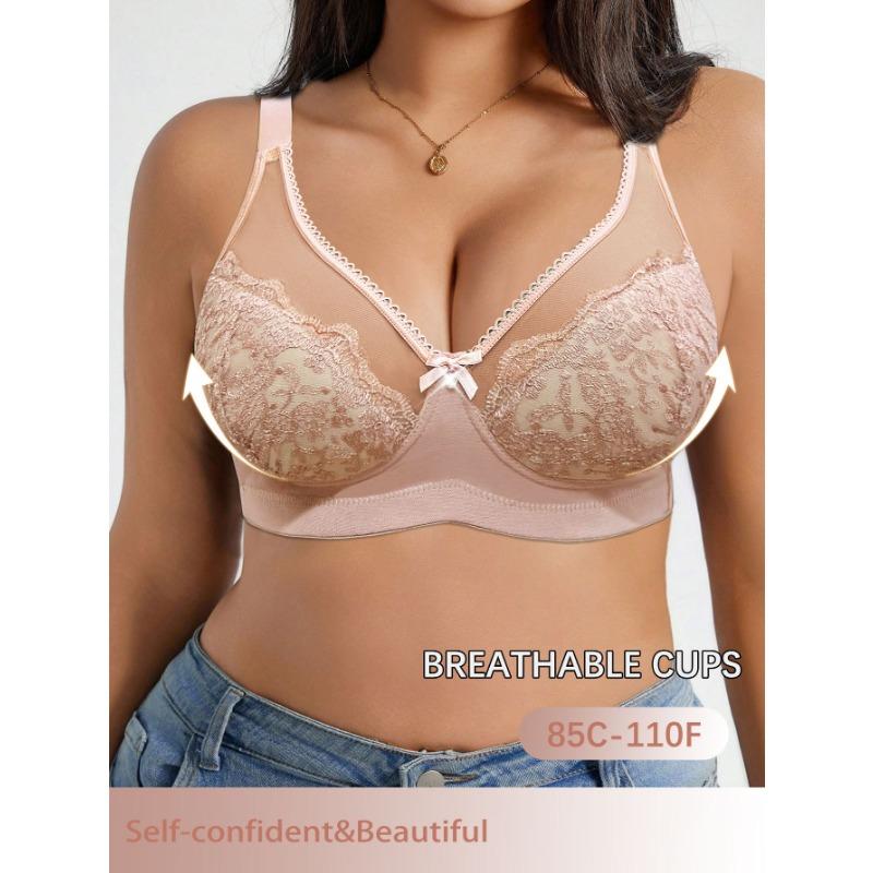 Women S Sexy Lace Embroidered Push Up Bra For Large Bust