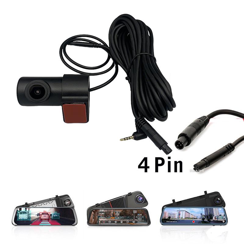Car 4-hole driving recorder Pull back the camera in front of the car Rear view mirror Streaming media 1080P HD mirror.