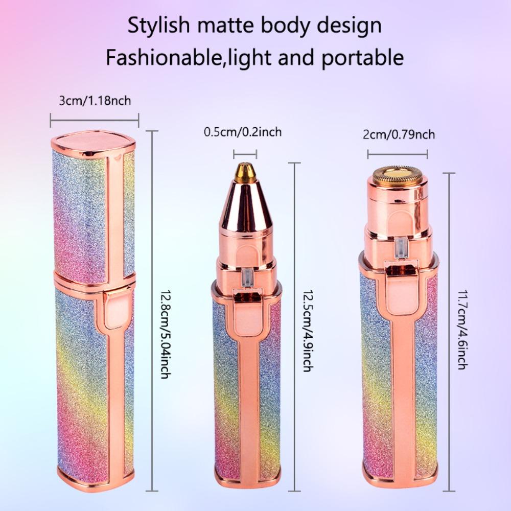 Electric Eyebrow Trimmer for Women 2 In1 Rechargeable Facial Hair Removal and Eyebrow Shaver Painless Face Razor Body Epilator