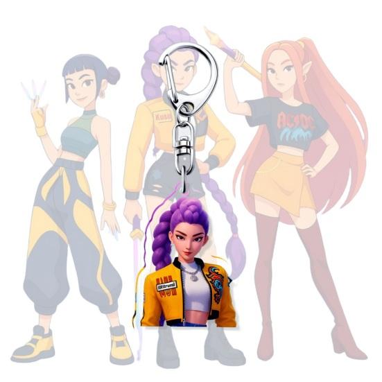 Witch Hunters Keychain Rich Character Modeling Lightweight Portable Key Chain Vibrant Color