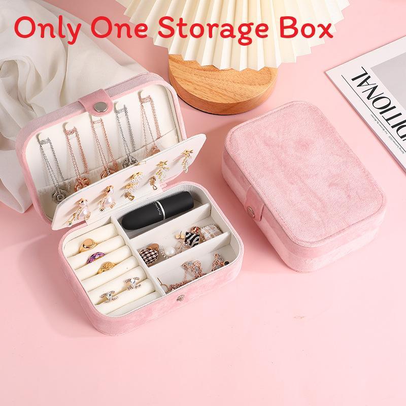 Minimalist Double Layer Jewelry Storage Box With Pu Leather For Home Organization