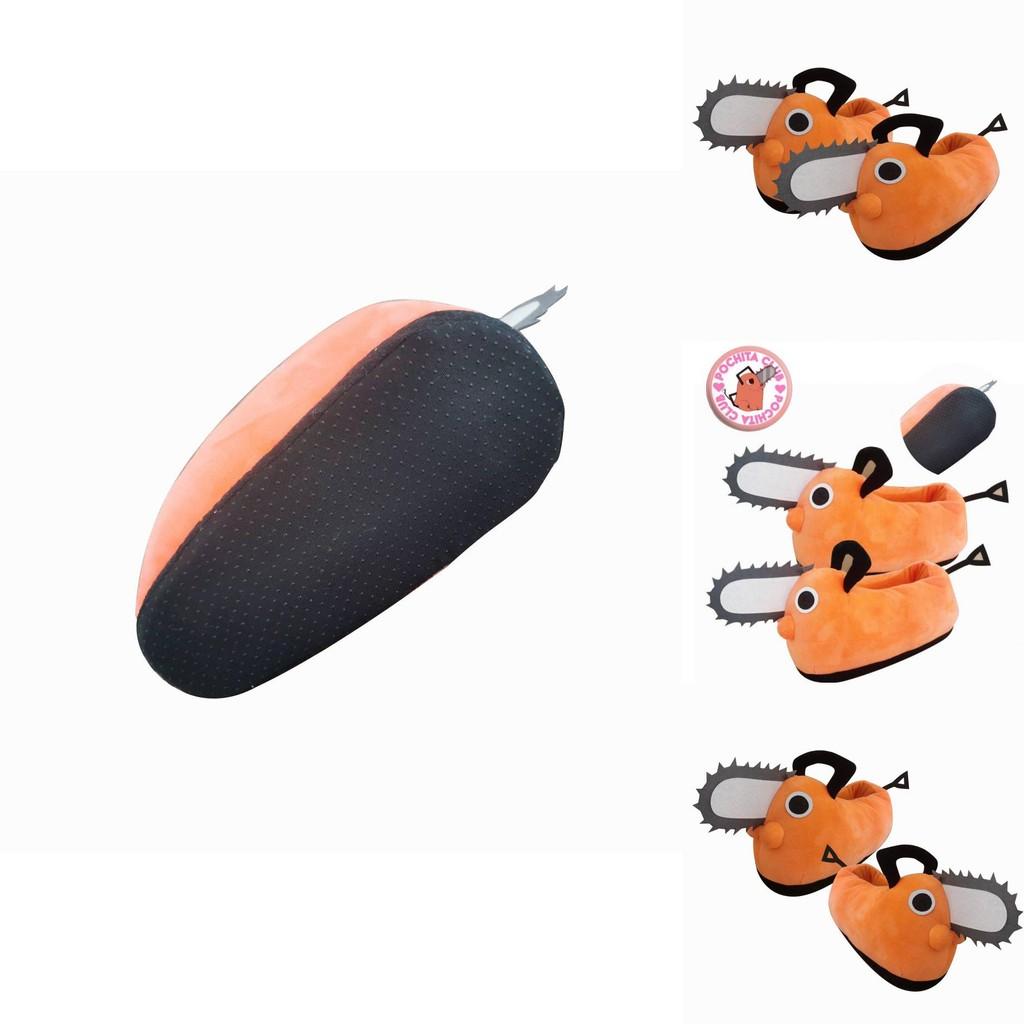 Chainsaw Man Pochita Plush Non-slip Slippers Cute Warm For Adults Kids