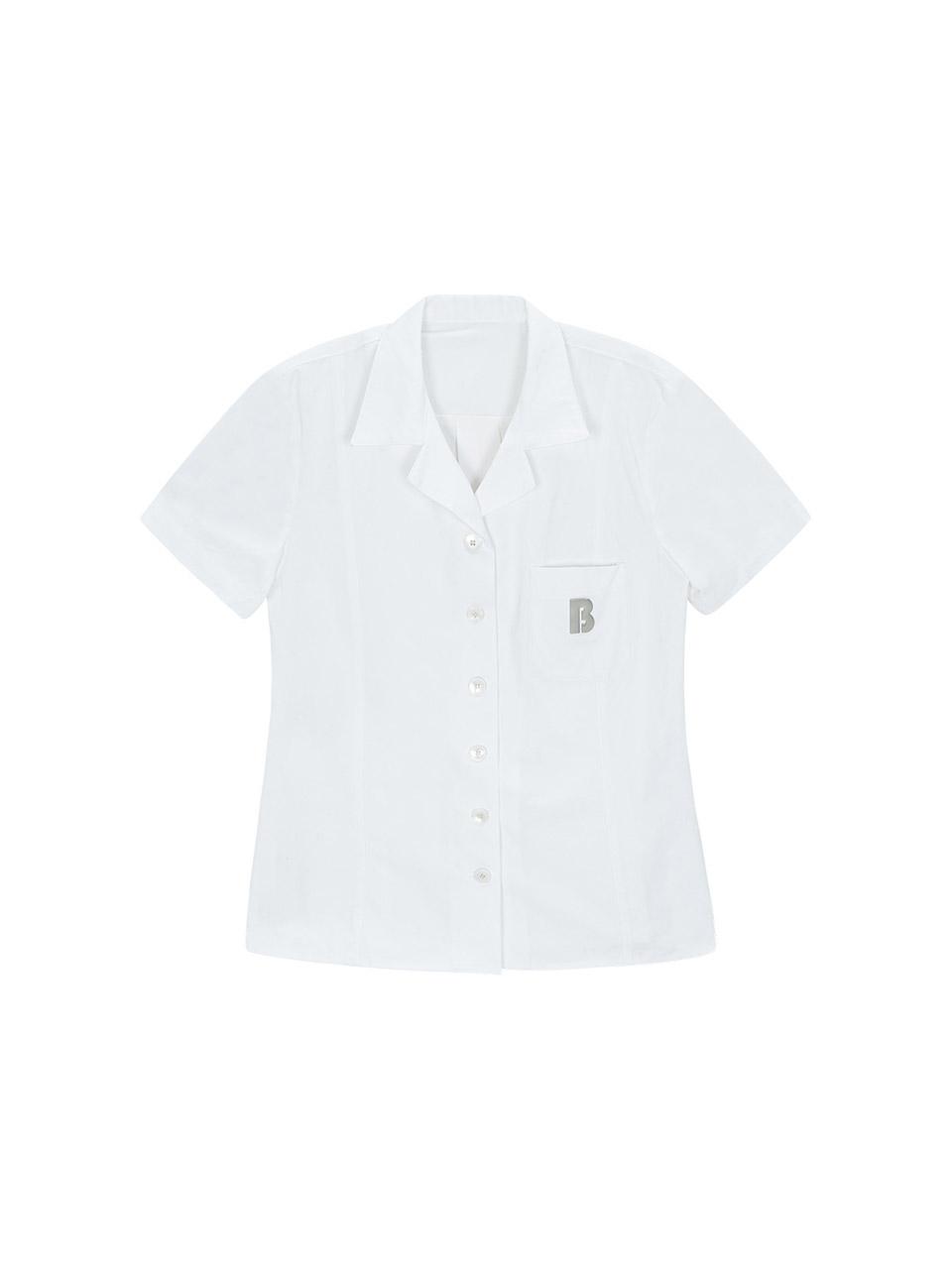 Salad Basket Emblem Pocket Short Sleeve Shirt - White