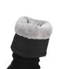 Women Snow Boots Winter Waterproof Down Patchwork Leather Platform Boots Knee High Keep Warm Plush Shoes