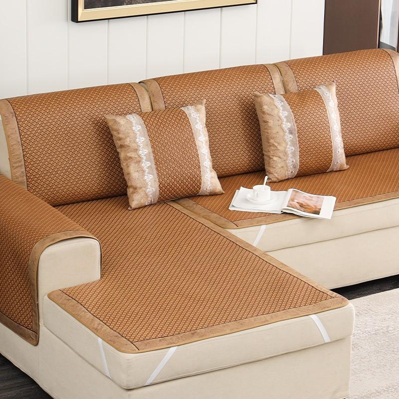 Summer rattan mat sofa cushion summer ice silk rattan mat non-slip mat seat cushion sofa cover cover seat cushion