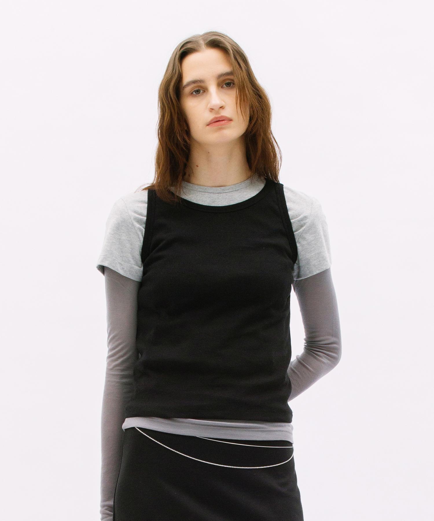 Wearies Layered Long Sleeve See-Through T-Shirt_Gray Free