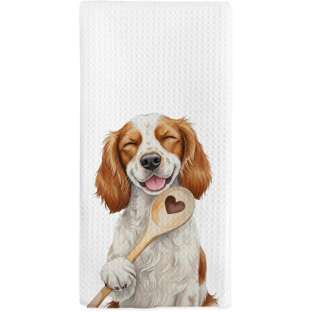 Orange Tabby Cat Kitchen Towels, Orange Tabby Cats Gifts for Women Cat Lovers, Funny Cats Chef Hand Dish Tea Towels for Kitchen Decor, 16x24 Inch