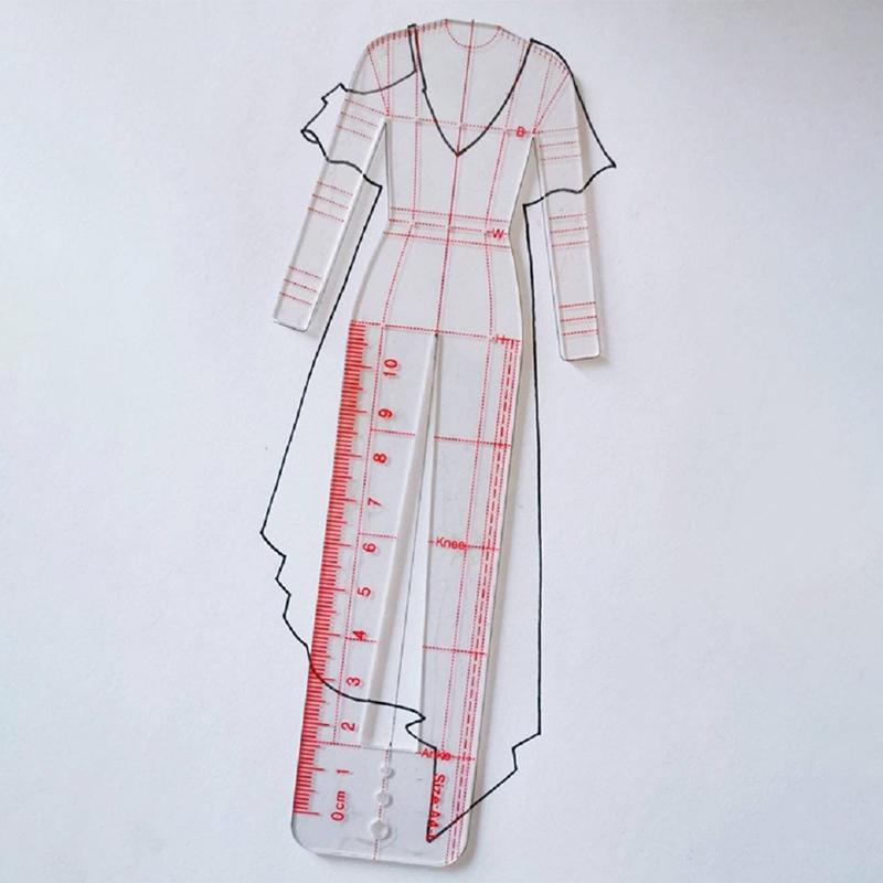 Kobiety rysunek linijka rysunek szablon dla ilustracji szablonu szkicu