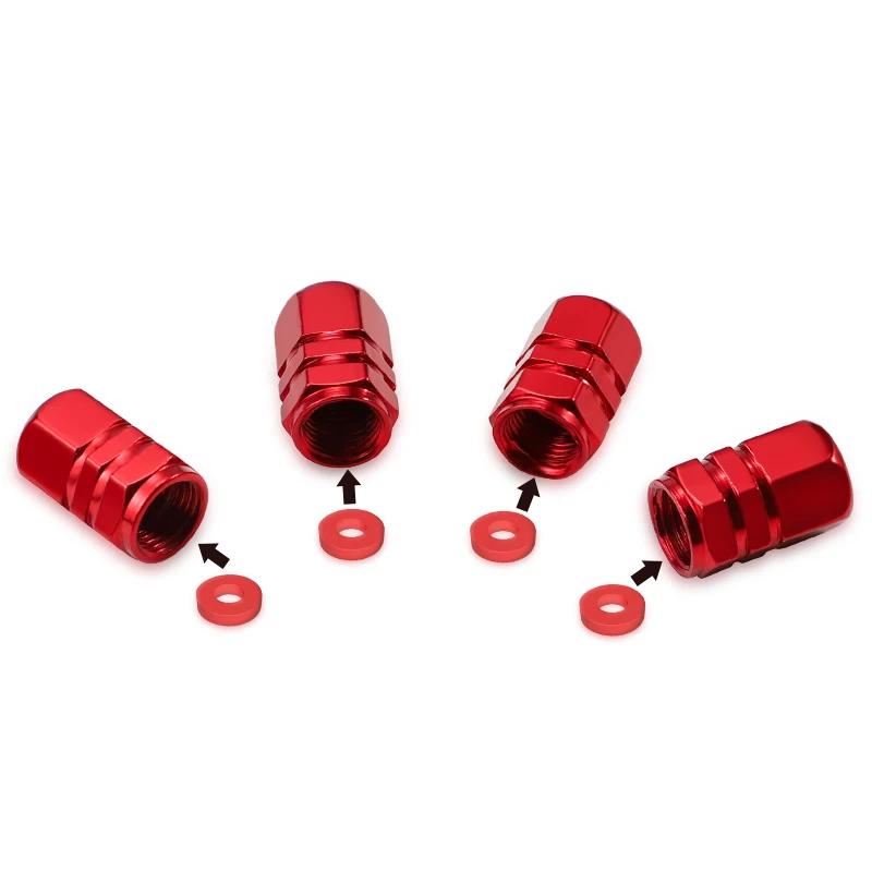 Hub Caps 4Pcs Metal Car Wheel Tire Valve Caps Stem Covers Accessories For Alfa Romeo 4C 159 Spider Giulia Giulietta 166 Mito AutGQ7