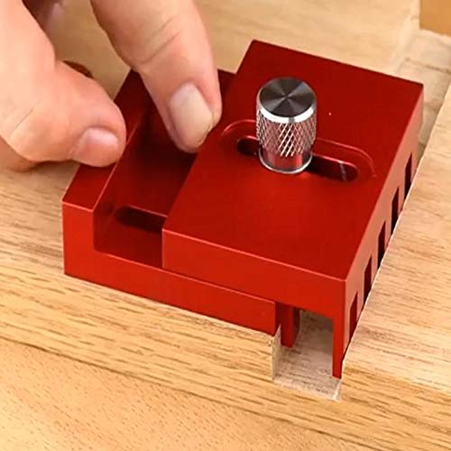 CarAngels Aluminum Woodworking Gauge, Thickness Measuring Tool, Tenon Joint Measuring Ruler, Concave/Convex Gauge, for Trimmer Bits, Table Saw Bits, a