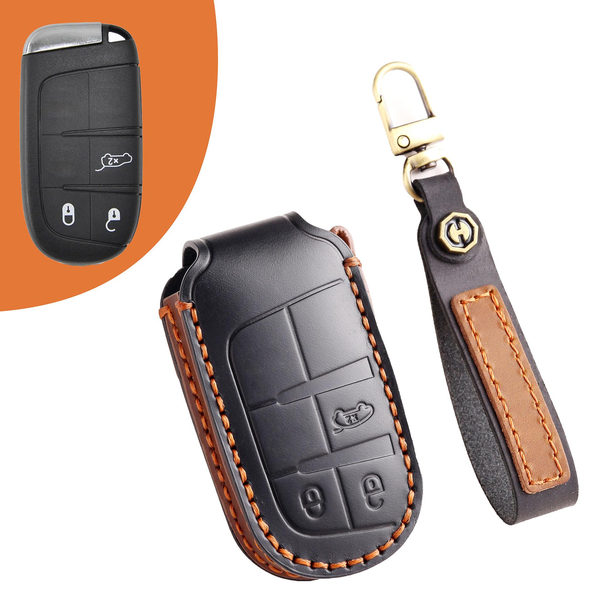 

For Jeep Compass Key Case Jeep Grand Commander Free Light Grand Cherokee Leather Key Case