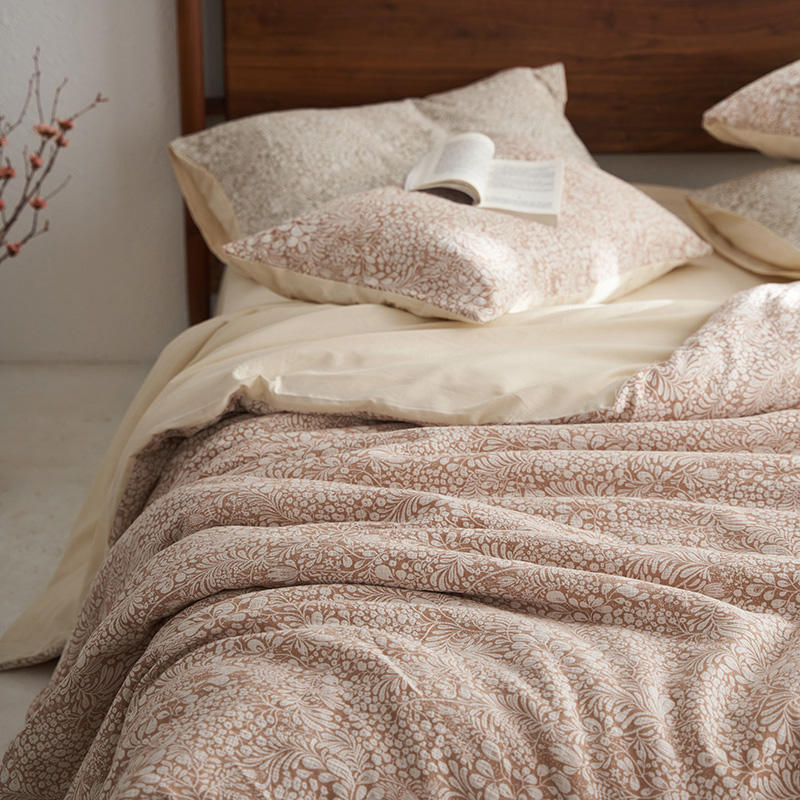 

Cotton Pure Cotton 4-Pcs Set Class A Maternal Infant Grade Washed Cotton Three-Layer Yarn Jacquard Sheet Mattress For Bed 1.2m bed sheet three-piece set 1.5 * 2.0 quilt хурма