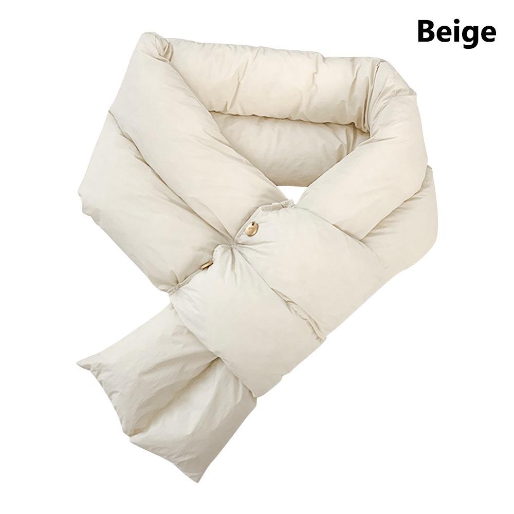 Women Cotton Down Cotton Scarf Ring Snood Scarves Thermal Warm Scarf Neck Warmer Winter Down Scarf Hiking Climbing Ski Scarf