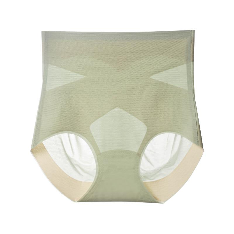 Women S High Waisted Tummy Control Butt Lift Ice Silk Briefs Large Size