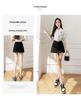 Plus Size Black Irregular Slit Skirt for Women - Anti-Exposure, Slightly Chubby, Hip-Hugging Short Skirt for Spring/Summer