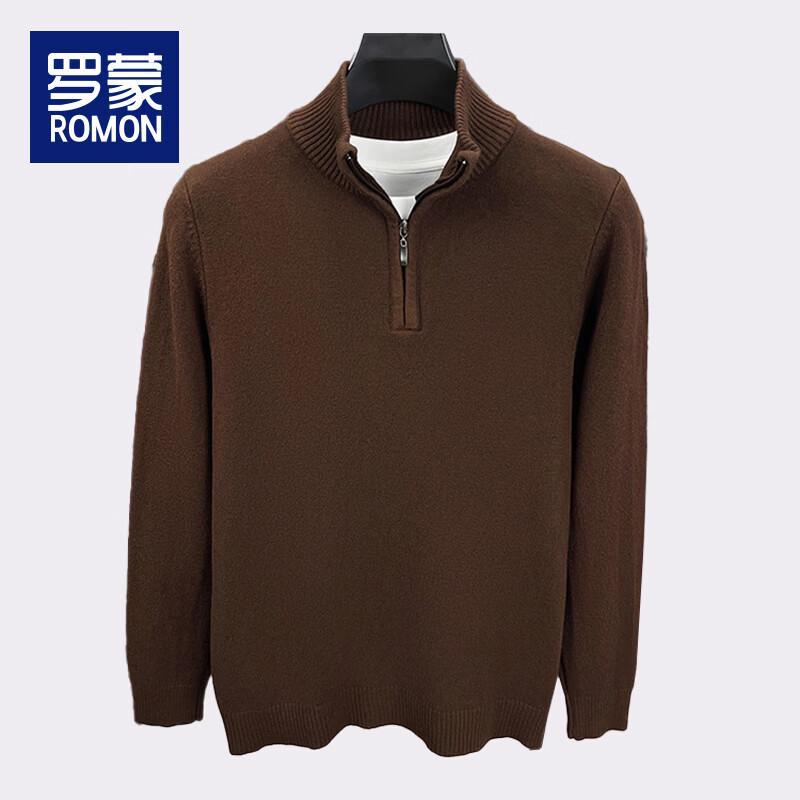 Romon Men's Half-Zip Stand Collar Sweater WLW8807