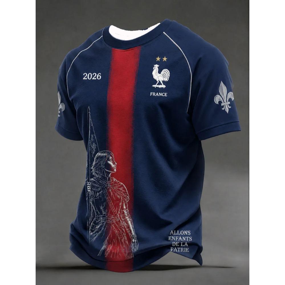 2026 Edition French Fans Football Training T-Shirt - 3D Digital Printing - Comfortable and Breathable - Family Clothing