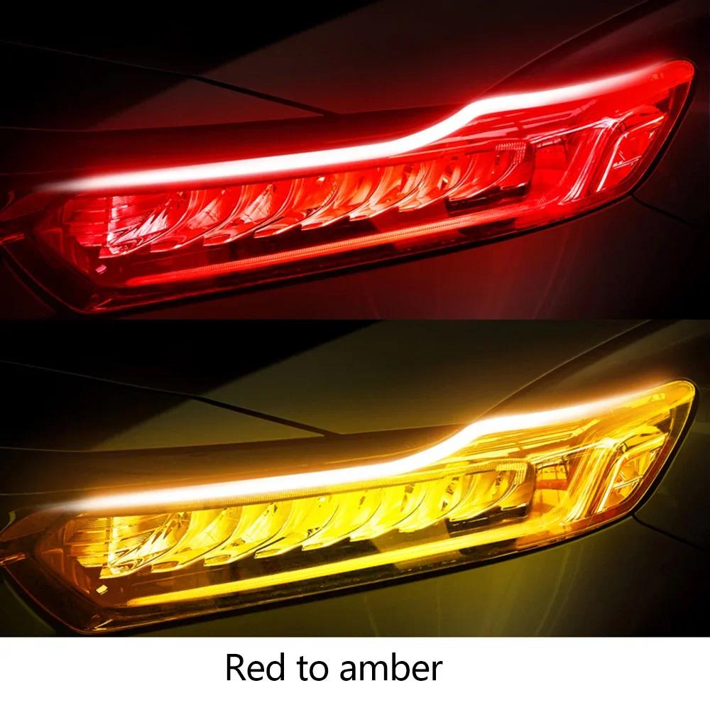 

Комплект светодиодных ДХО – Гибкие водонепроницаемые дневные ходовые огни (белый), Поворот сигнала (желтый), & Стоп-сигналы (12V) для автомобилей