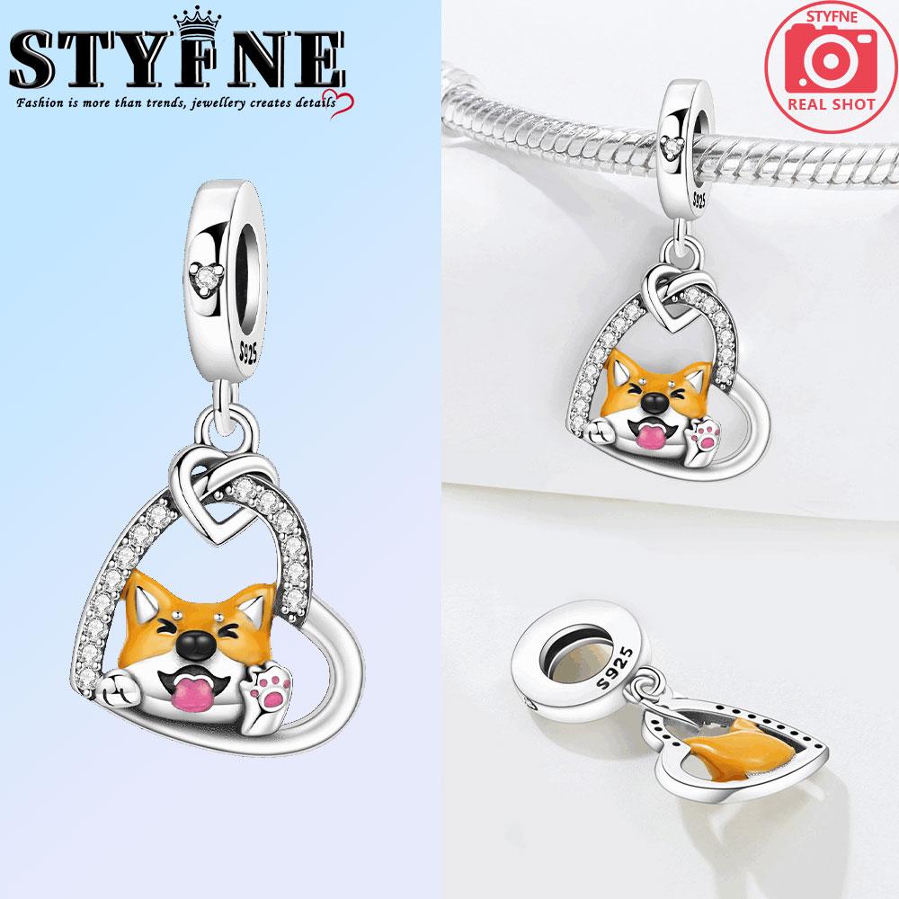 Copper Pet Series Puppy Loves The Owner And Swings The Kitten Charms Beads For Original Bracelet Woman Girl Jewelry
