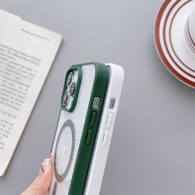 Husă dură acrilică mată transparentă magnetică Magsafe pentru încărcare wireless pentru iPhone 15 14 13 12Pro Max 11 X XR XS 7 8 Plus