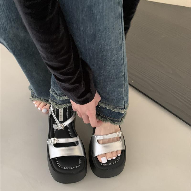 Summer Gladiator Platform Women Sandals Fashion Elegant Open Toe Shoes Ladies Outdoor Dress Platform Flats Sandalias