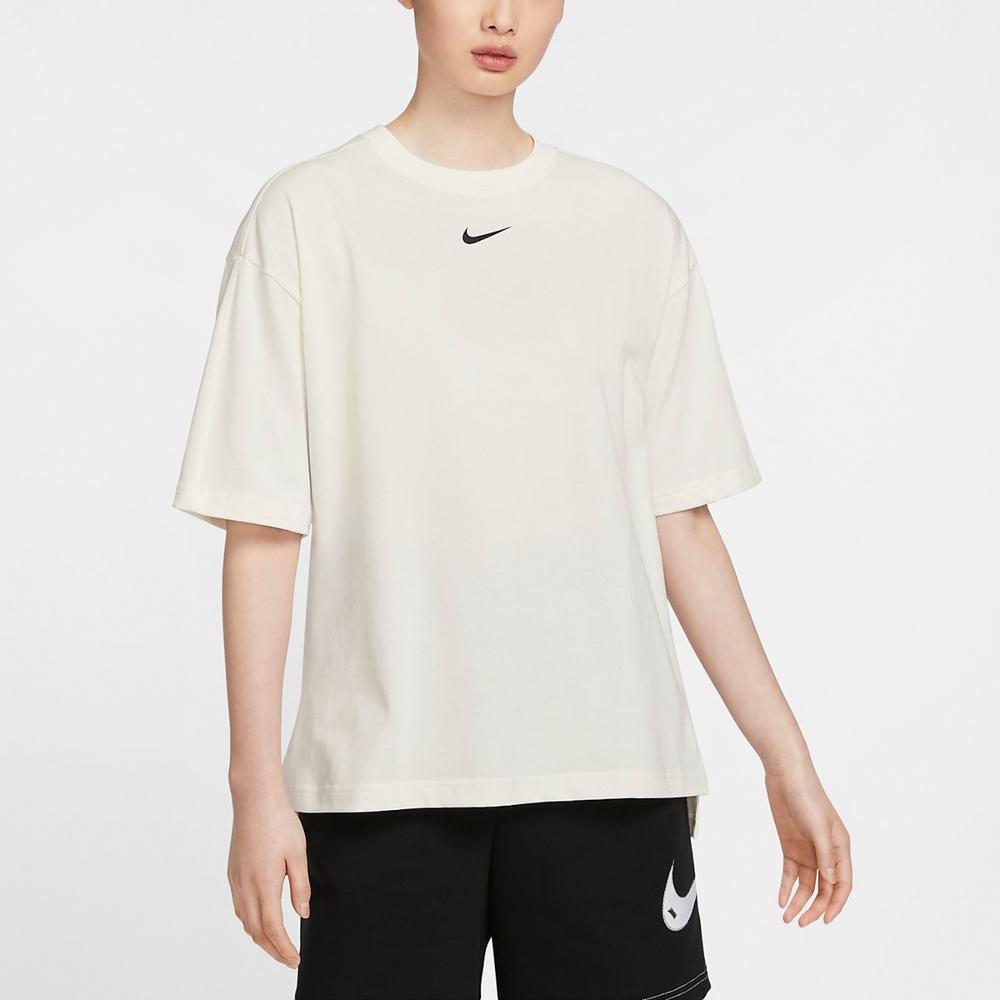 New Nike Women'ss Logo Crewneck Casual T-Shirt White HJ3947-133