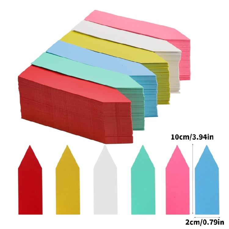 600pack Colorful Garden Sign with Spiked Bottom Plastic Waterproof Hanging Label for Secure Placement in Soil or Pots
