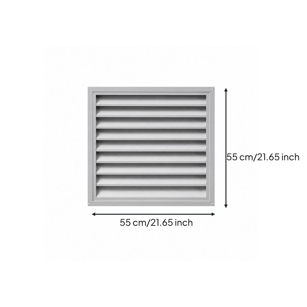 Low-Profile Aluminum Vent Cover | Wall Ventilation Grille, Louvered Vent, for