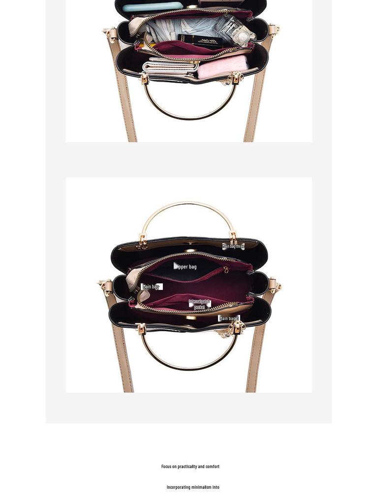 2025 Women's Trendy Korean Style Color Block Handbag, Large Capacity Single Shoulder Crossbody Bag