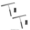 3XUF Space Saving Bathroom Squeegee Scraper Stainless Steel Blade Hanging Hook Design Efficient Glass Window Cleaner