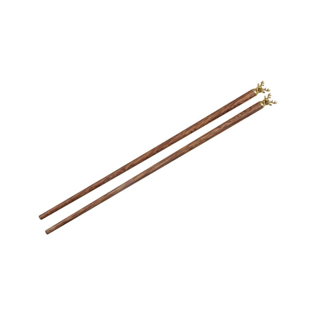 

1 pair Reusable Deer Head Wood Chopsticks Non-slip Japanese Chopsticks Sushi Chopsticks Noodle 1 pair