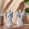A Nordic-Style Pure White Guardian Angel Statue with a Bouquet Design, a Healing Ornament for Home Decoration, the First Choice for Gift-Giving and Cr