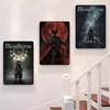 Dark Hunter B-Bloodborne Game Poster HD Art Sticky Wall Waterproof Home Living Room Bedroom Bar Aesthetic Decoration