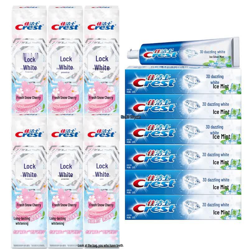 Crest 3D White Arctic Mint & Fresh Cherry Blossom Toothpaste Set