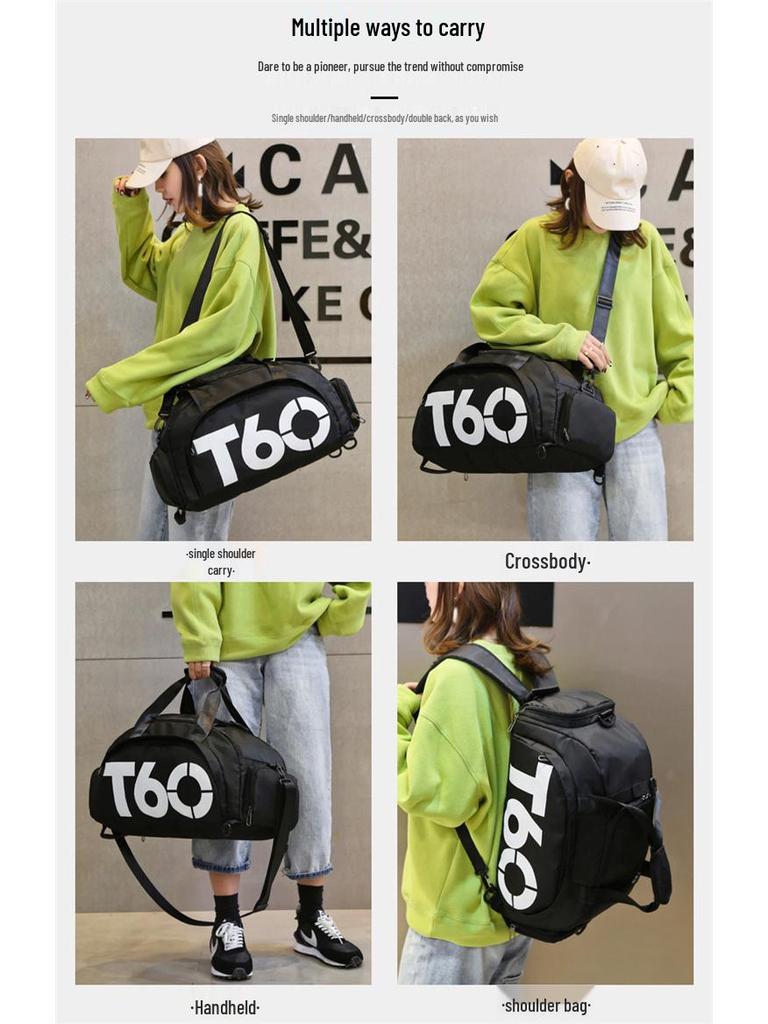 Large Waterproof Travel Bag with Wet/Dry Separation for Sports, Yoga, Swimming, Fitness, Student or Business Trips