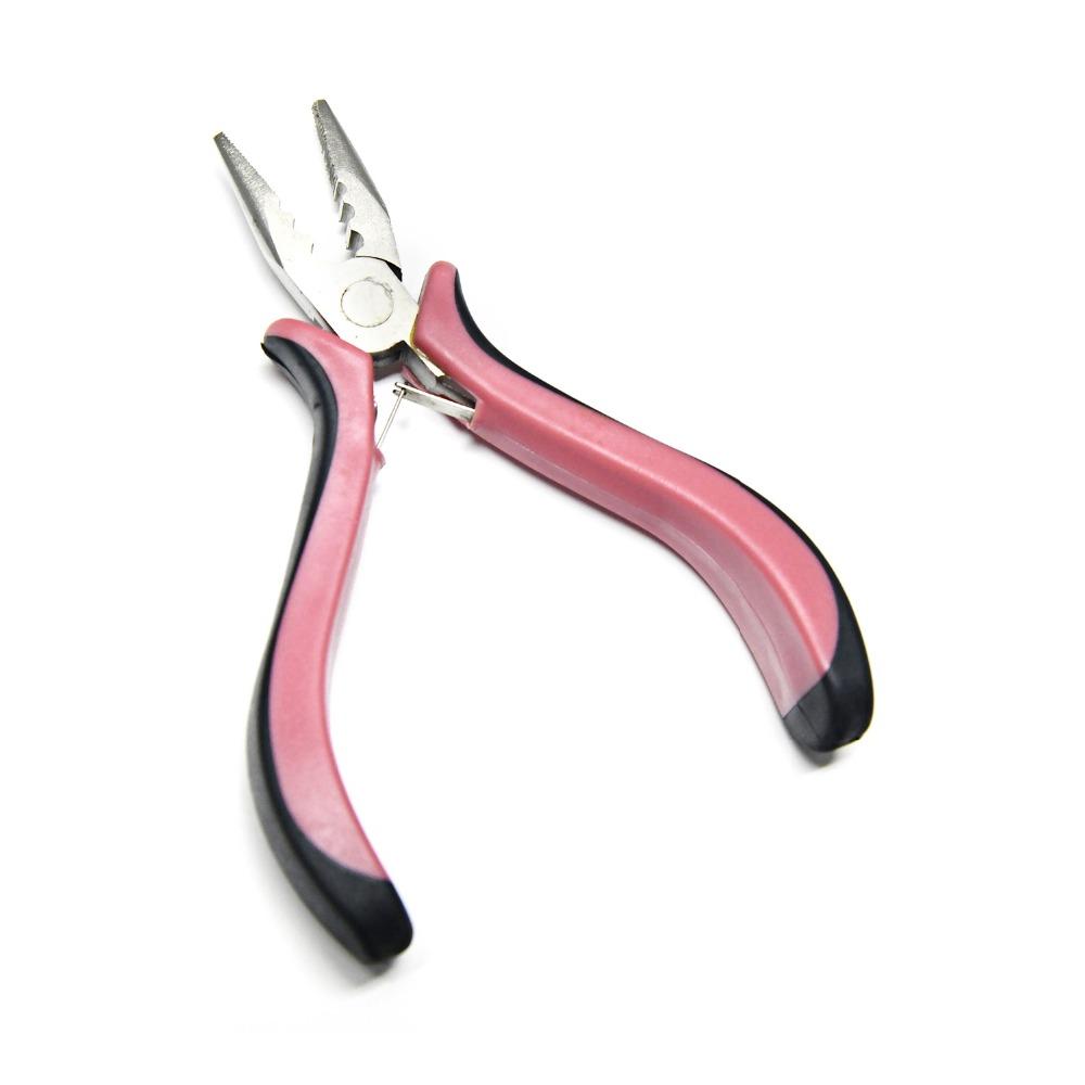 Clește cu 3 găuri și croșetă metalică, dispozitiv de înfilat ața pentru bucle 3 buc/set Pentru extensii de păr