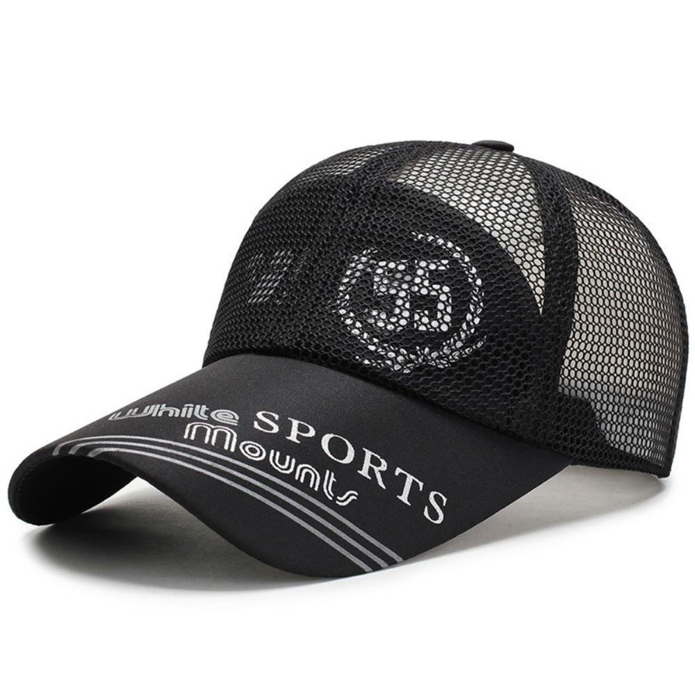 Fashion Wide Brim Mesh Baseball Cap Adjustable Breathable Sun Hat Quick Dry Sunscreen Hat Summer