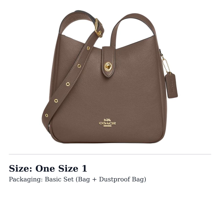 Coach Hadley Pebbled Leather Shoulder Bag, Crossbody Bag Medium Women's Dark Umber CW002-IMV2R